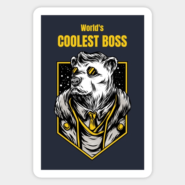 World's Coolest Boss Sticker by Horisondesignz